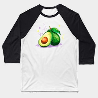 Avocado Hand Drawn Baseball T-Shirt